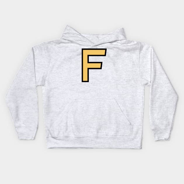 Funky Yellow Letter F Kids Hoodie by Thespot
